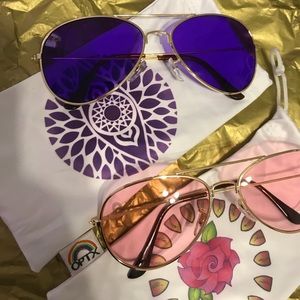 Brand new Rainbow OPTX indigo and rose aviator’s